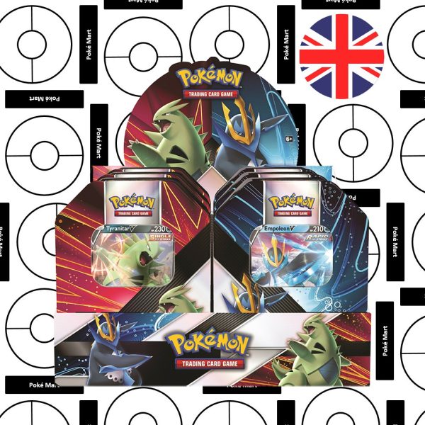 Tyranitar V - Empoleon V verano 2021 V Strikers Tin display pokemart.be