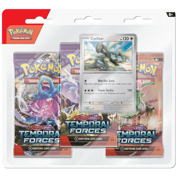 Pokémon TCG SV5.0 - Fuerzas Temporales- Tripack- Cyclizar - Pokémart.co.uk