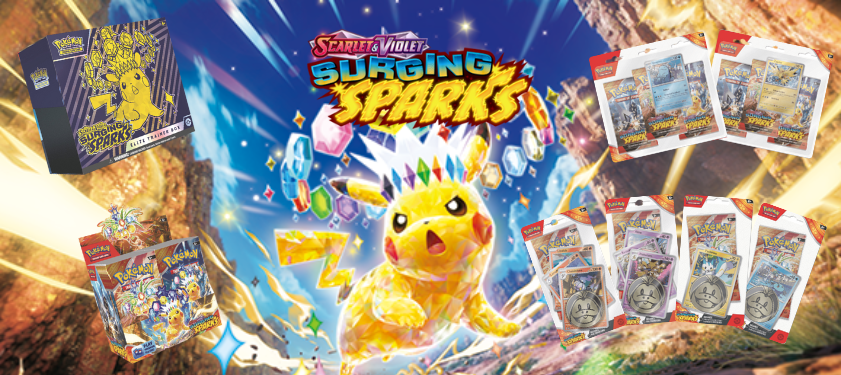 Pokémon Surging Sparks banner pokemart